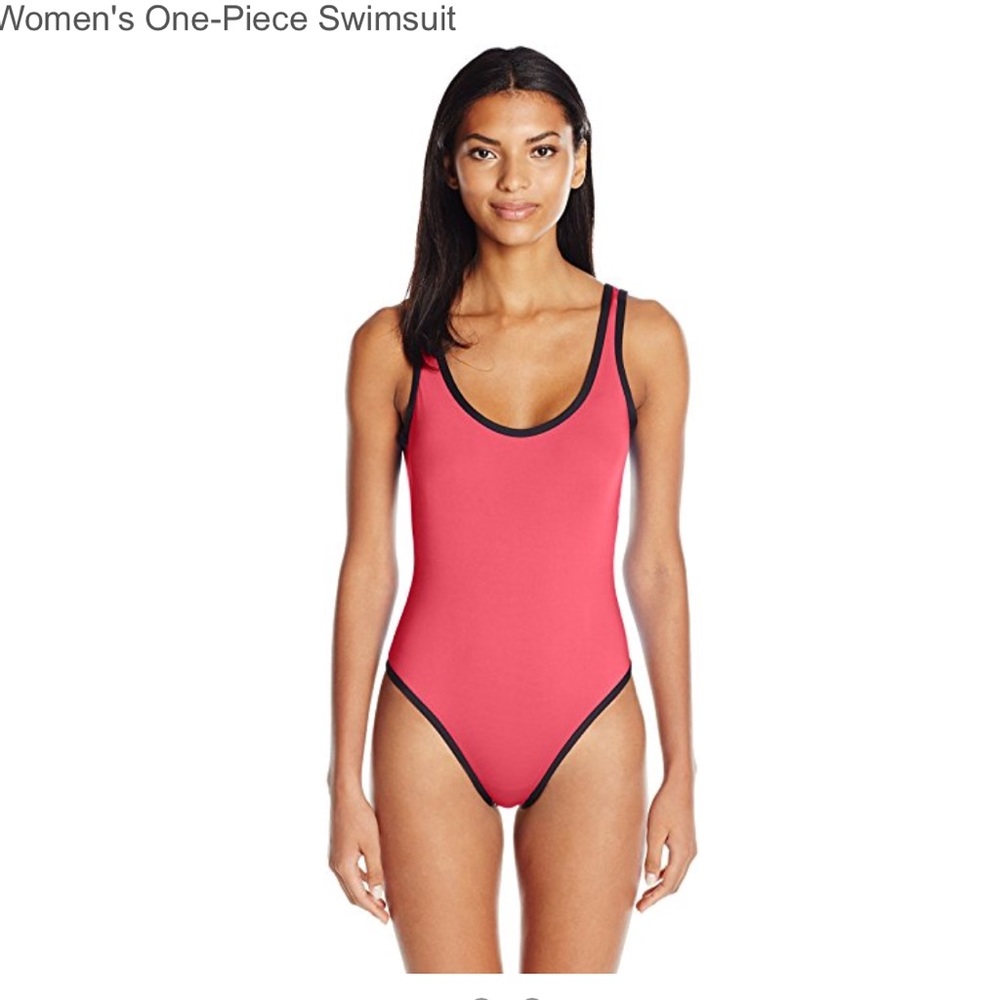 Kenneth Cole Reaction pink high leg one piece